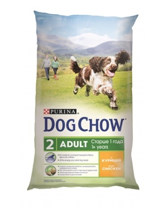 Сухой корм Dog Chow (Дог Чау) для взрослых собак с курицей, 800 г