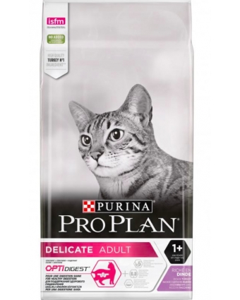 Сухой корм для кошек с чувствительным пищеварением ProPlan Delicate с индейкой 7кг.