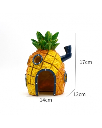 Декор гроты Большой дом спанчбоб ананас декор грот для аквариума 14*12*17см