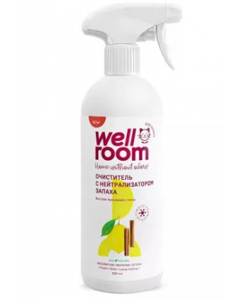 для кошек Очиститель с нейтрализатором запаха 500мл (спрей) Wellroom, против меток, корица/цитрус