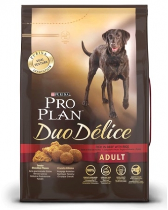 Сухой корм для взрослых собак Pro Plan (Проплан) DUO DELICE с говядиной и рисом 2,5кг