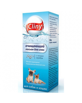 К105 Cliny лосьон очищающий для глаз для собак и кошек 50мл