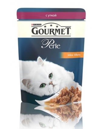 Консервы для кошек Gourmet (Гурмет) Perle мини-филе с уткой 85г