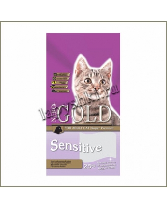 Сухой корм для кошек с чувствительным пищеварением Nero Gold ягненок, 18кг