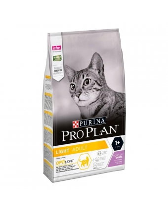 Сухой корм для взрослых кошек Pro Plan Light Turkey & Rice низкокалорийная формула с индейкой и рисом 400г.