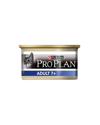 Консервы для кошек старше 7 лет Pro Plan (Проплан) ADULT 7+ с тунцом 85гр.