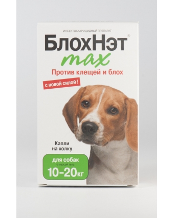 Инсектоакарицид БлохНет Капли для собак от 10 до 20 кг