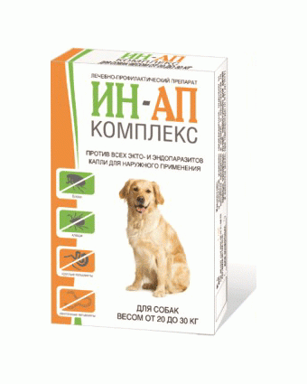 Инсектоакарицид ИН-АП комплекс для собак от 20 до 30кг