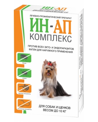 Инсектоакарицид ИН-АП комплекс для собак и щенков до 10кг