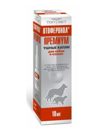 Отоферонол премиум капли для собак и кошек с усиленным противоклещевым эффектом