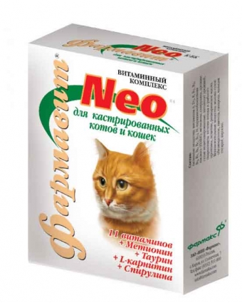 Витамины для кастрированных котов и кошек Фармавит Нео