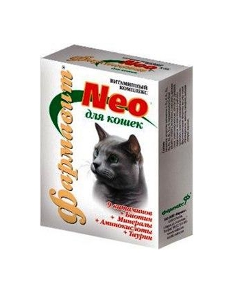 Витамины для кошек Neo (Нео) Фармавит 60шт