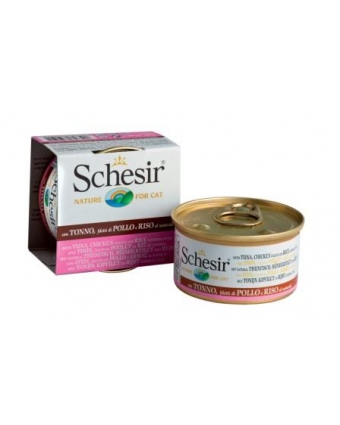 Консервы для кошек Schesir (Шезир) C 175 тунец/курица/рис 85г