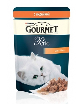 Консервы для кошек Gourmet (Гурмет) Perle мини-филе с индейкой 85г