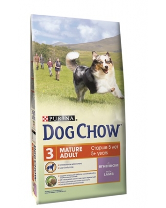 Сухой корм Dog Chow (Дог Чау) для собак старше 5 лет с ягненком, 2,5 кг