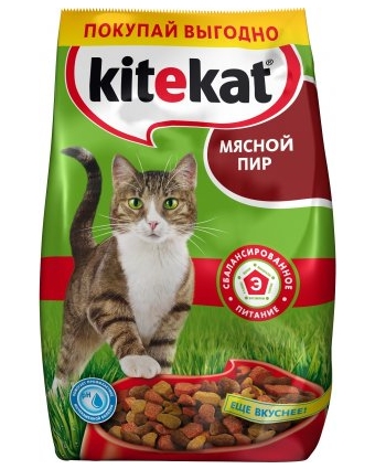 Сухой корм для кошек Китикет Мясной Пир 1кг - развесной