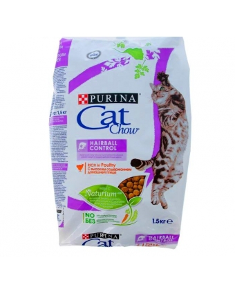 Сухой корм для кошек Cat Chow (Кэт Чау) Hairball control для выведения комков шерсти 1,5кг
