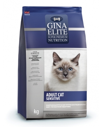 Элит Сухой корм для кошек с чувствительным пищеварением Gina (Джина) Elite Cat Sensitive 1 кг