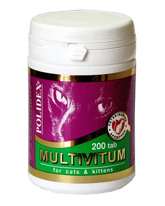 Витамины для кошек Полидекс мультивитум (200 таблеток)