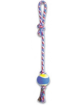 Игрушка для собак Триол 20" Верёвка цветная длинная с мячом 130-140г XJ0144