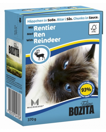 Консервы для кошек BOZITA оленина кусочки в соусе 370г 4930