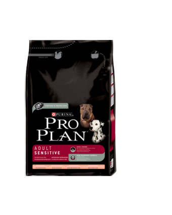 Сухой корм Pro Plan (Проплан) для собак средних пород с  чувствительной кожей, с лососем и рисом,  14 кг
