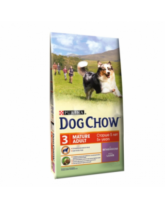 Сухой корм  Dog Chow (Дог Чау) для собак старше 5 лет с ягненком, 800 г