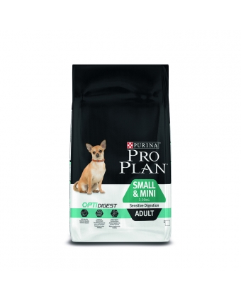 Сухой корм Pro Plan (Проплан) для взрослых  собак мелких и карликовых пород с чувствительным пищеварением с ягненком и рисом,  700 гр