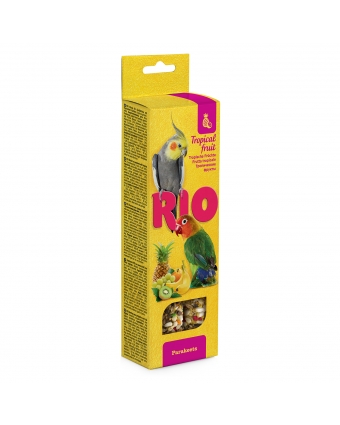 Лакомство для средних попугаев Рио палочки тропические фрукты 2шт