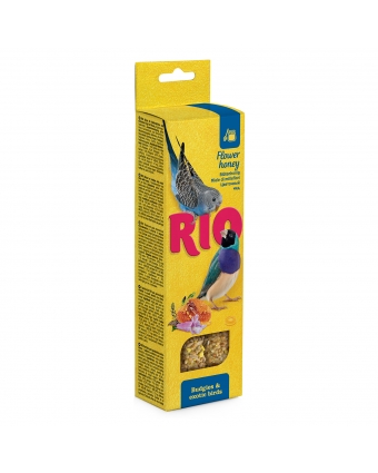 Лакомство для волнистых и экзотических попугаев Рио палочки мёд 2шт