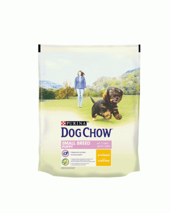 Сухой корм для щенков мелких пород Dog Chow Puppy Small с курицей 800 г