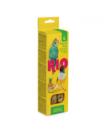 Лакомство для волнистых и экзотических попугаев  Рио палочки тропические фрукты 2шт
