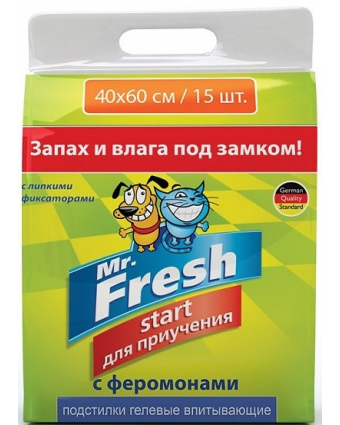 Mr.Fresh пеленки д/приучения к месту 40х60 см 15 шт штуч