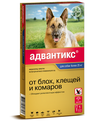 Адвантикс 400 С  капли для собак  свыше 25кг, 1 пипетка