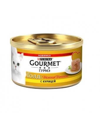 Консервы для кошек Gourmet (Гурмет) Gold нежная начинка с курицей 85г