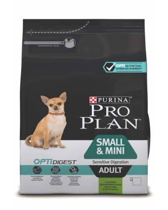 Сухой корм  Pro Plan (Проплан) OptiDerma Small&Mini Adult для взрослых собак мелких и карликовых пород с ягненоком 500+200г