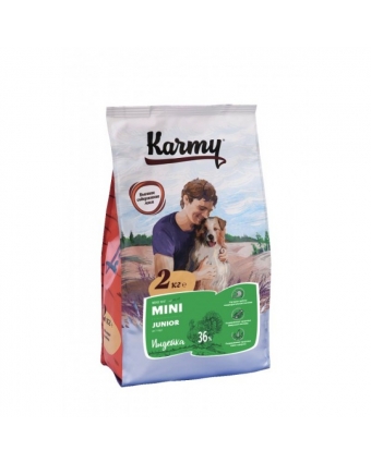 Сухой корм для собак МИНИ пород Karmy  JUNIOR со вкусом Индейки  2кг