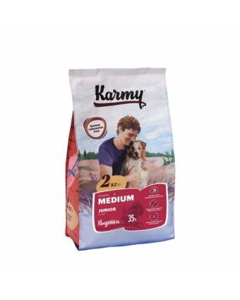 Сухой корм для собак Юниоров средних пород Karmy MEDIUM JUNIOR Индейка 2кг