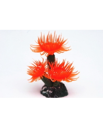 Декор для аквариума Коралл силиконовый Vitality красный 3,5 х 3,5 х 14 см (1 шт)
