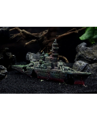 Аквариумный декоративный грот Затопленный крейсер арт.666181