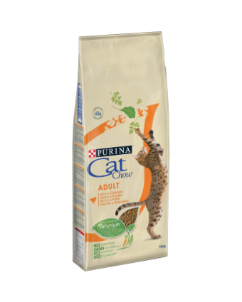 Сухой корм для взрослых кошек Cat Chow Adult с уткой 7кг.