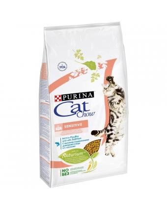 Сухой корм для взрослых кошек с чувствительным пищеварением Cat Chow Sensitive 7кг