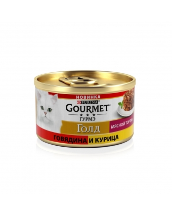 Gourmet Gold конс д/к 85 гр курица/говядина