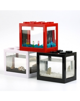 миниаквариум конструктор Лего для петушков , мелких рыбок , креветок 105х120х80мм