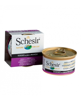 Schesir конс д/к 85 гр тунец/говяжье филе