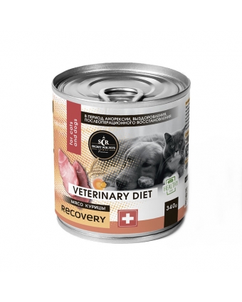Секрет Премиум 340 гр консервы для кошек и собак мясо курицы Recovery