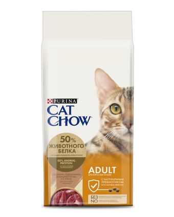 Cat Chow Adult корм д/к 1,5 кг утка