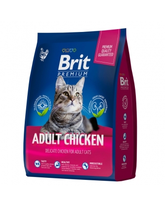 Брит Premium Cat Adult Chicken 5049646 сух.корм премиум класса с курицей д/взрослых кошек 2кг