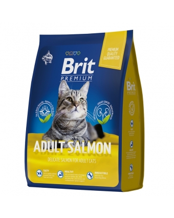 Брит Premium Cat Adult Salmon 5049035 сух.корм премиум класса с лососем д/взрослых кошек 400г