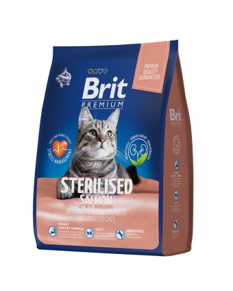 Брит Premium Cat Sterilized Salmon & Chicken 5049356 сух. премиум кл с лос и кур д/взр стерил 400г